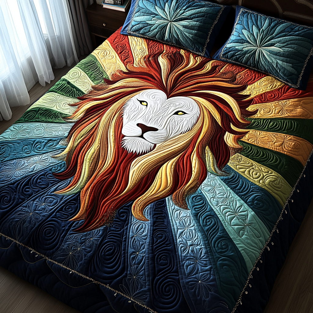 Prideful Power 3-Piece Quilted Bedding Set NCU0DV2915