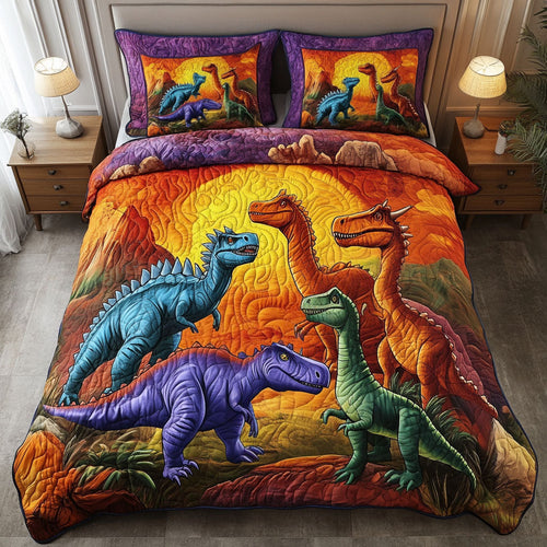Primeval Path 3-Piece Quilted Bedding Set NCU0NT6917