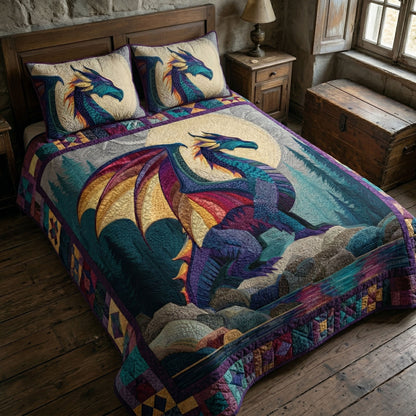 Prism Dragon 3-Piece Quilted Bedding Set NCU0NT12675