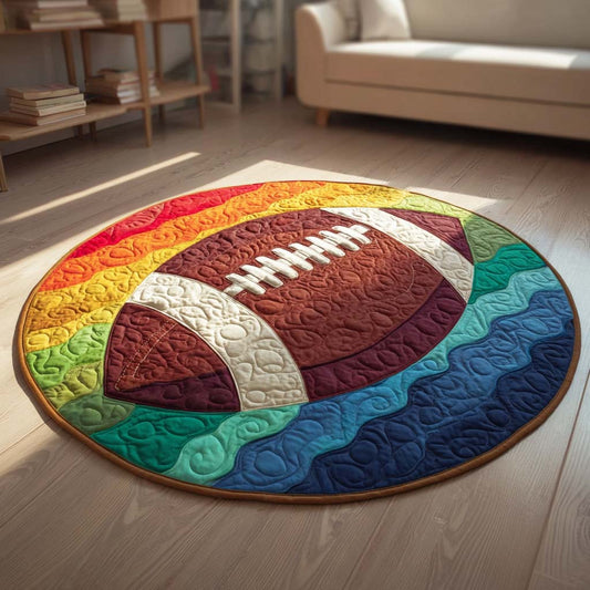 Prism Football Quilted Round Mat NCU0HH1819