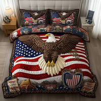 Proud Eagle 3-Piece Quilted Bedding Set NCU0DK8445