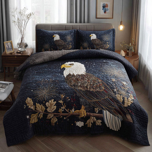 Proud Eagle 3-Piece Quilted Bedding Set NCU0PT7652