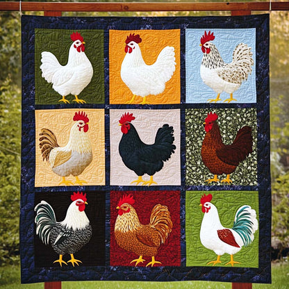 Proud Pecking Order Quilted Blanket NCU0NT1043