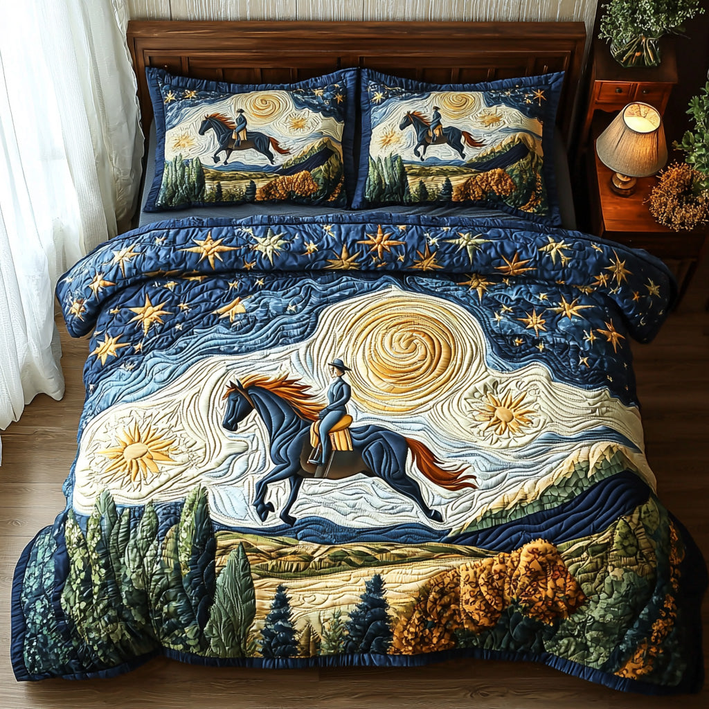 Proud Rider 3-Piece Quilted Bedding Set NCU0DV6644 – Vantique