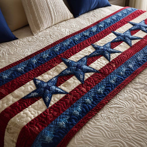 Proud Stars Quilted Bed Runner NCU0NT11487