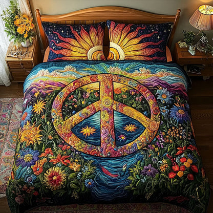 Psychedelic Dreams 3-Piece Quilted Bedding Set NCU0PT3959
