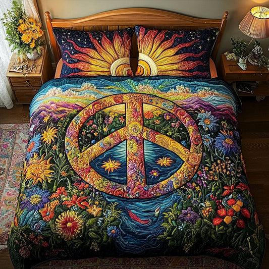 Psychedelic Dreams 3-Piece Quilted Bedding Set NCU0PT3959