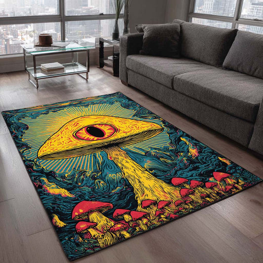 Psychedelic Mushroom Eye Area Rug NCU0XD857