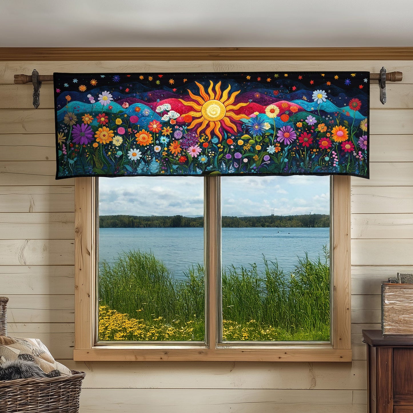 Psychedelic Sunrise Quilted Valance NCU0PT6114