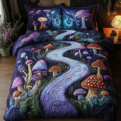 Psychedelic Wonderland 3-Piece Quilted Bedding Set NCU0PT4072