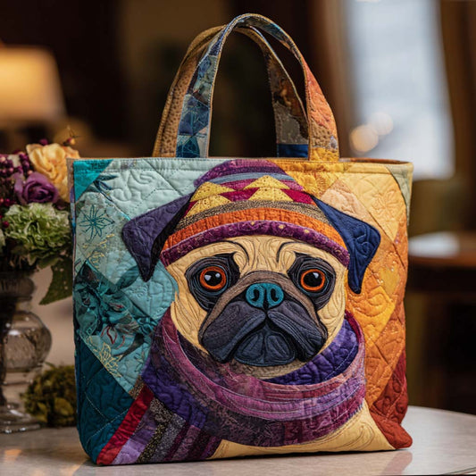 Pug Delight Quilted Tote Bag NCU0NT9826