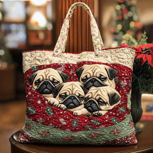 Pug Dream Quilted Tote Bag NCU0NT9827
