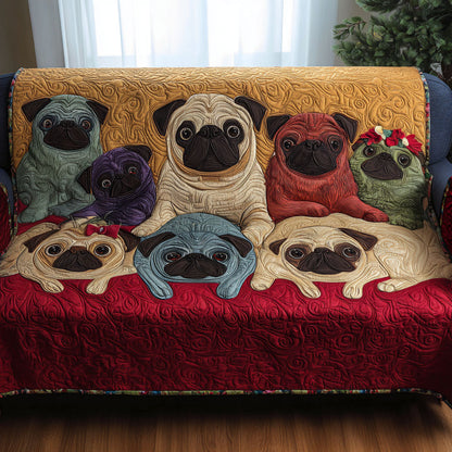 Pug Quilted Sofa Cover NCU0VT305