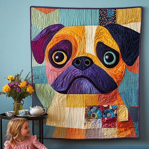 Pug Pop Art Quilted Blanket NCU0TL1806