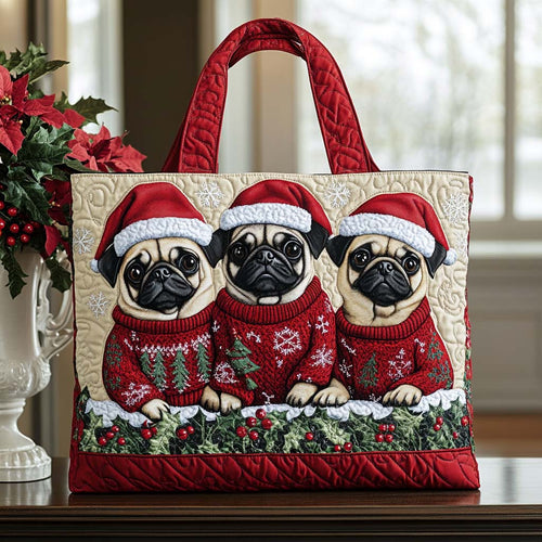 Pug Spirit Quilted Tote Bag NCU0NT9828