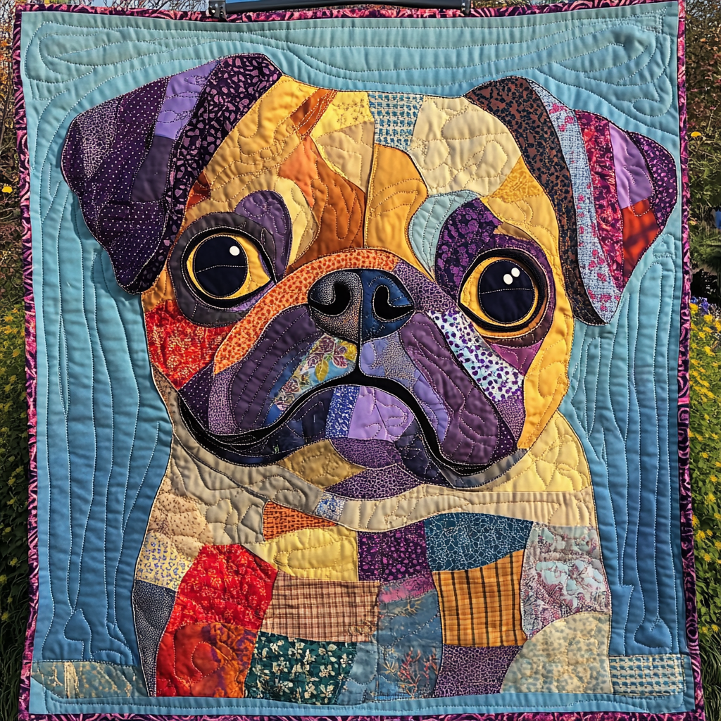 Puggy Perfection Quilted Blanket NCU0DK1401