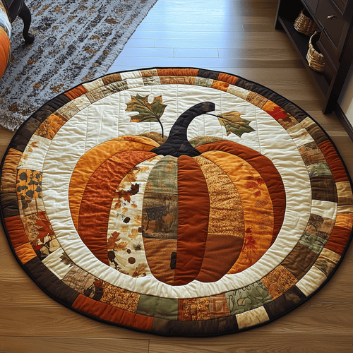 Pumkin Fest Quilted Round Mat NCU0TH1896