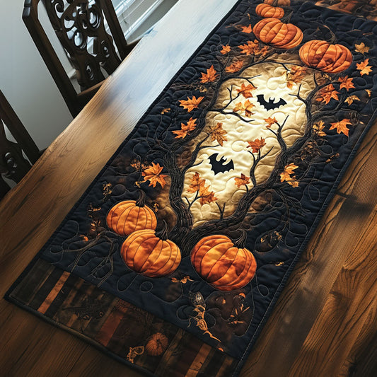 Pumpkibat Quilted Table Runner NCU0PT8671