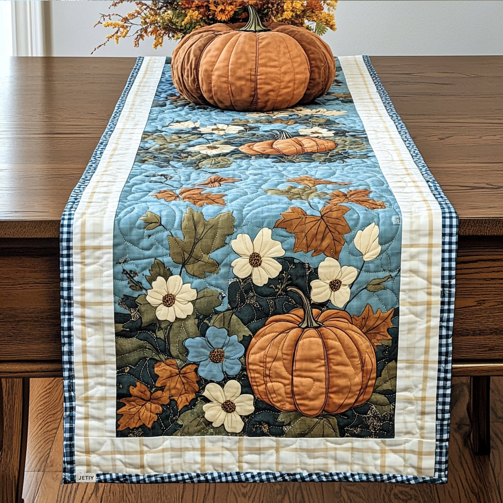 Pumpkin Spice Season Quilted Table Runner NCU0TL1335