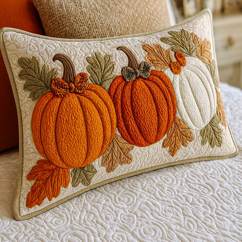 Pumpkin Leaf Charm Quilted Bedding Pillow Case NCU0NT8574