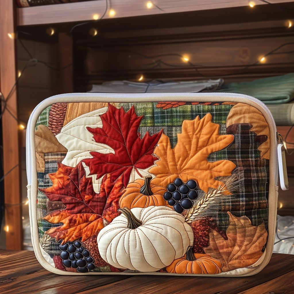 Pumpkin Patch Quilted Zipper Pouch NCU0DV7240