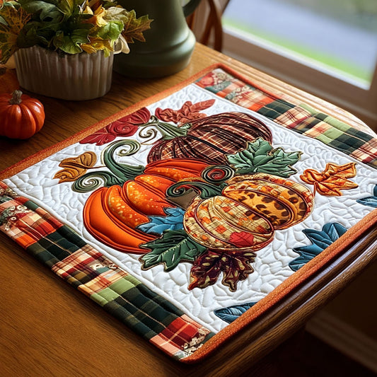 Pumpkin Petals V1 Quilted Place Mat NCU0PT8282