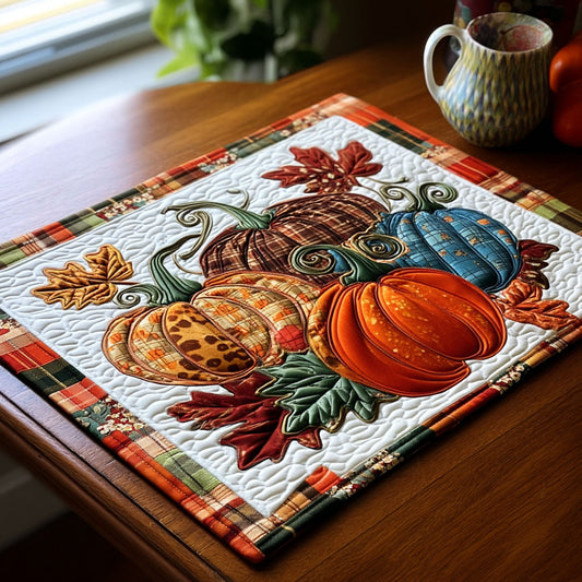 Pumpkin Petals V2 Quilted Place Mat NCU0PT8282
