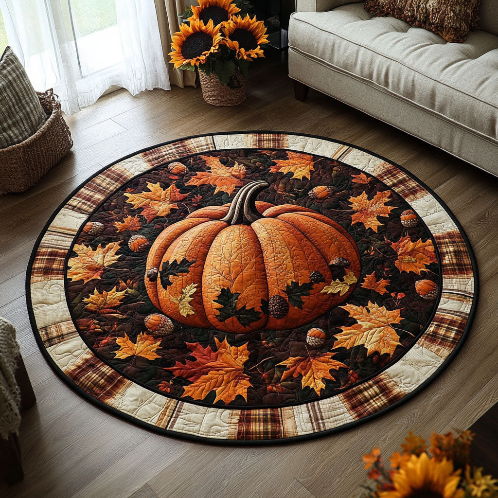 Pumpkin Bliss Quilted Round Mat NCU0PT7880