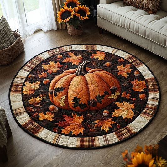 Pumpkin Bliss Quilted Round Mat NCU0PT7880