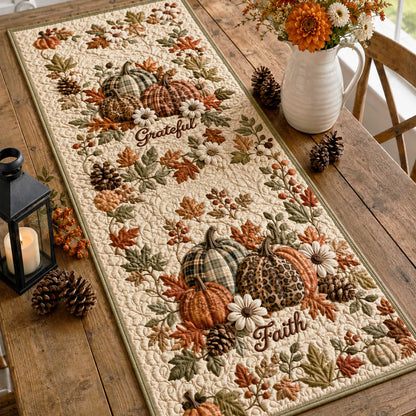 Pumpkin Bliss Quilted Table Runner NCU0TD3189