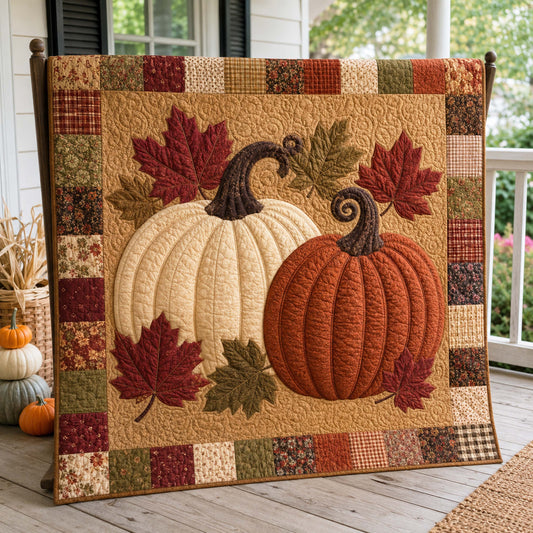Pumpkin Bloom Quilted Blanket NCU0TD3078