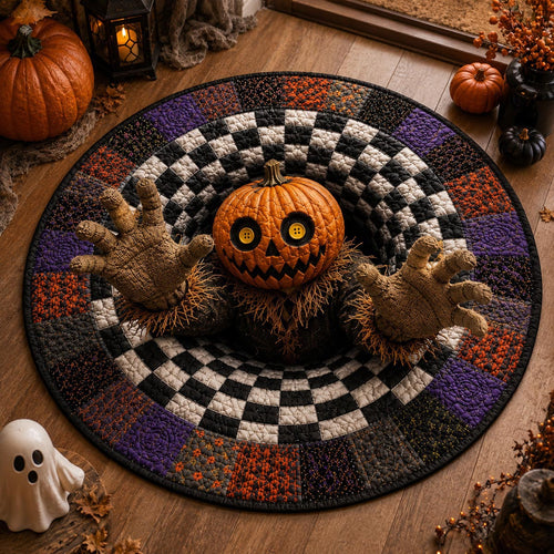 Pumpkin Breakout Quilted Round Mat NCU0DV9889