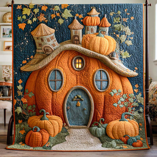 Pumpkin Castle Quilted Blanket NCU0NT9544