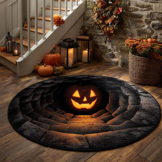 Pumpkin Cavern Quilted Round Mat NCU0XD946