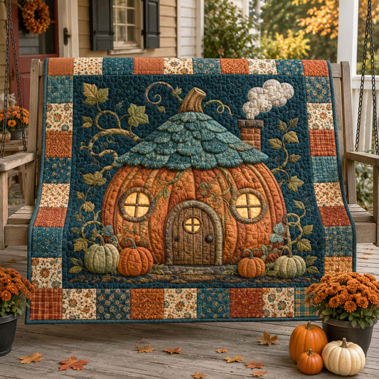 Pumpkin Charm Quilted Blanket NCU0TD3081