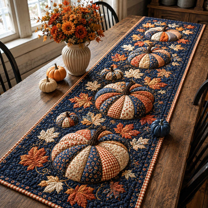 Pumpkin Charm Quilted Table Runner NCU0TD3187