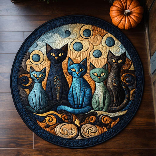 Pumpkin Companions Quilted Round Mat NCU0XD283