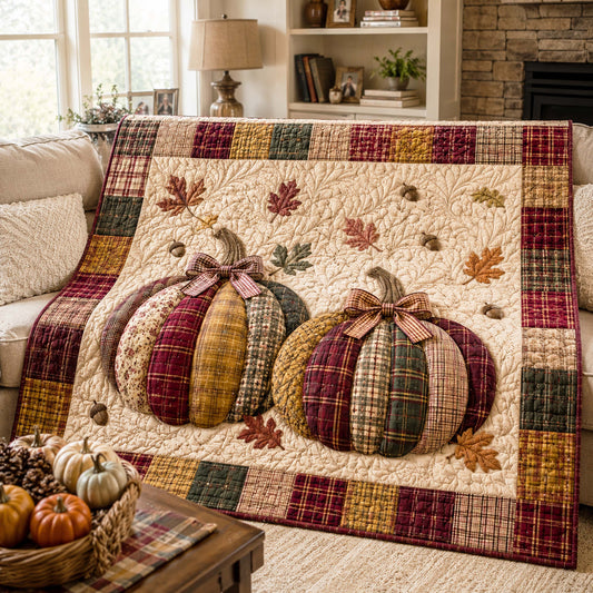 Pumpkin Cottage Quilted Blanket NCU0TD3085
