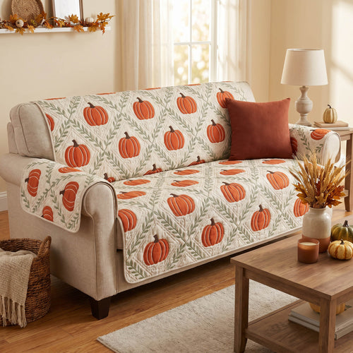 Pumpkin Cottage Quilted Sofa Cover NCU0TD2862