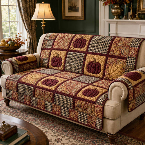 Pumpkin Cottage Quilted Sofa Cover NCU0TD3112