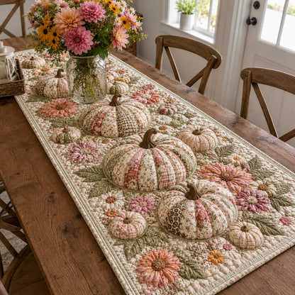 Pumpkin Cottage Quilted Table Runner NCU0TD3183