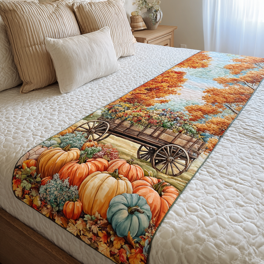 Pumpkin Delight Quilted Bed Runner NCU0DK9300