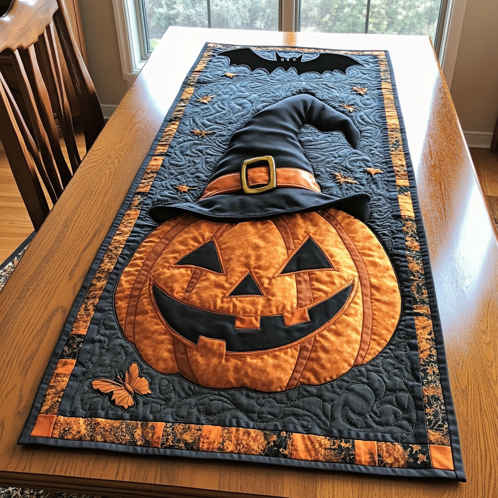 Halloween Quilted Table Runner NCU0VT226