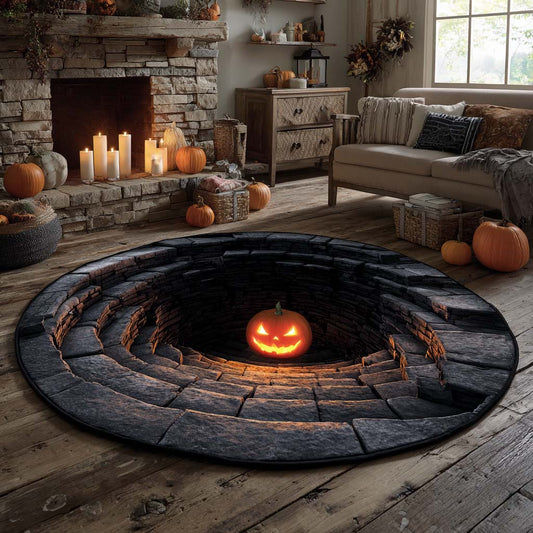 Pumpkin Depths Quilted Round Mat NCU0XD938