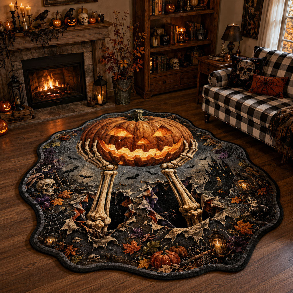 Pumpkin Eclipse Custom Shape Area Rug NCU0PT11837