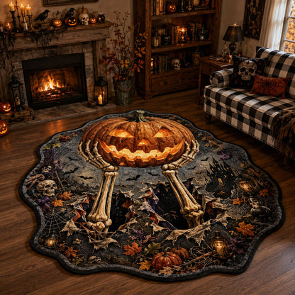 Pumpkin Eclipse Custom Shape Area Rug NCU0PT11837