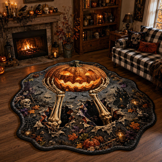 Pumpkin Eclipse Custom Shape Area Rug NCU0PT11837