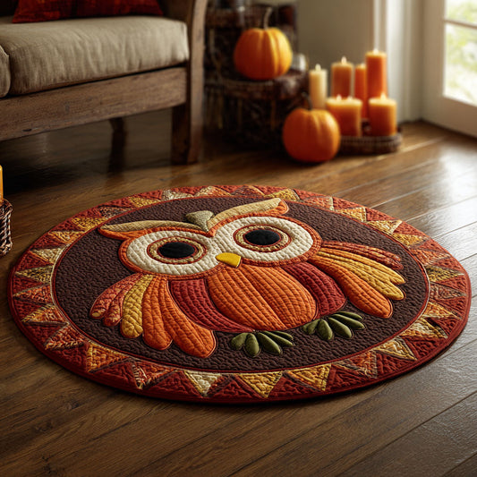 Pumpkin Eyes Quilted Round Mat NCU0TV122