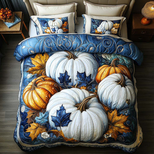 Pumpkin Farm Tales 3-Piece Quilted Bedding Set NCU0NT8356