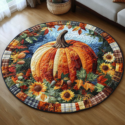 Pumpkin Fiesta Quilted Round Mat NCU0PT7881